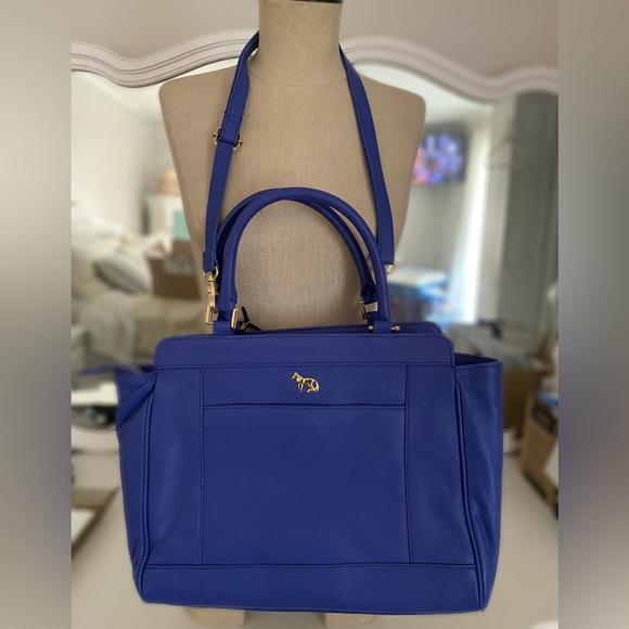 🦊 Emma Fox Electric Blue leather satchel - Picture 7 of 7